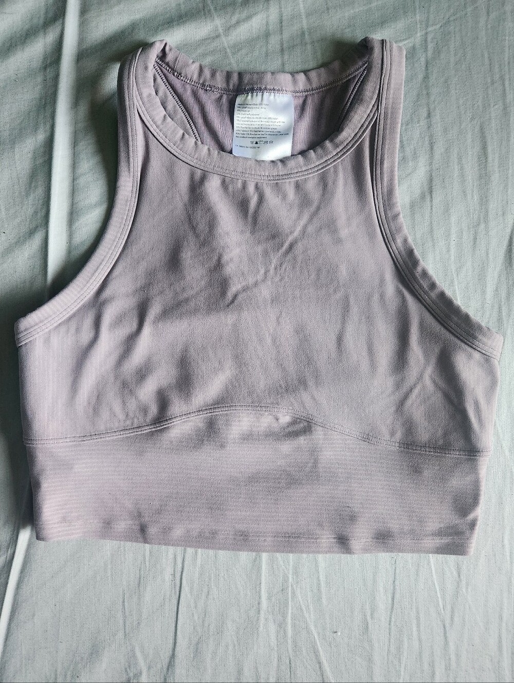 Lululemon Ribbed High Neck Sports Bra - Light Lavender